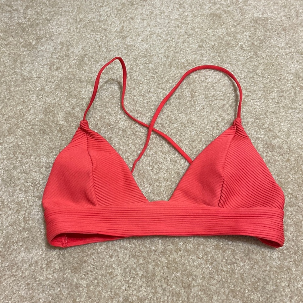 Red bikini swim top